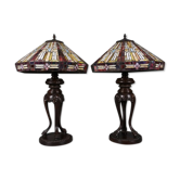 Set de 2 lampes Tiffany