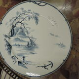 Set of four plates, Gien, fin XIxème