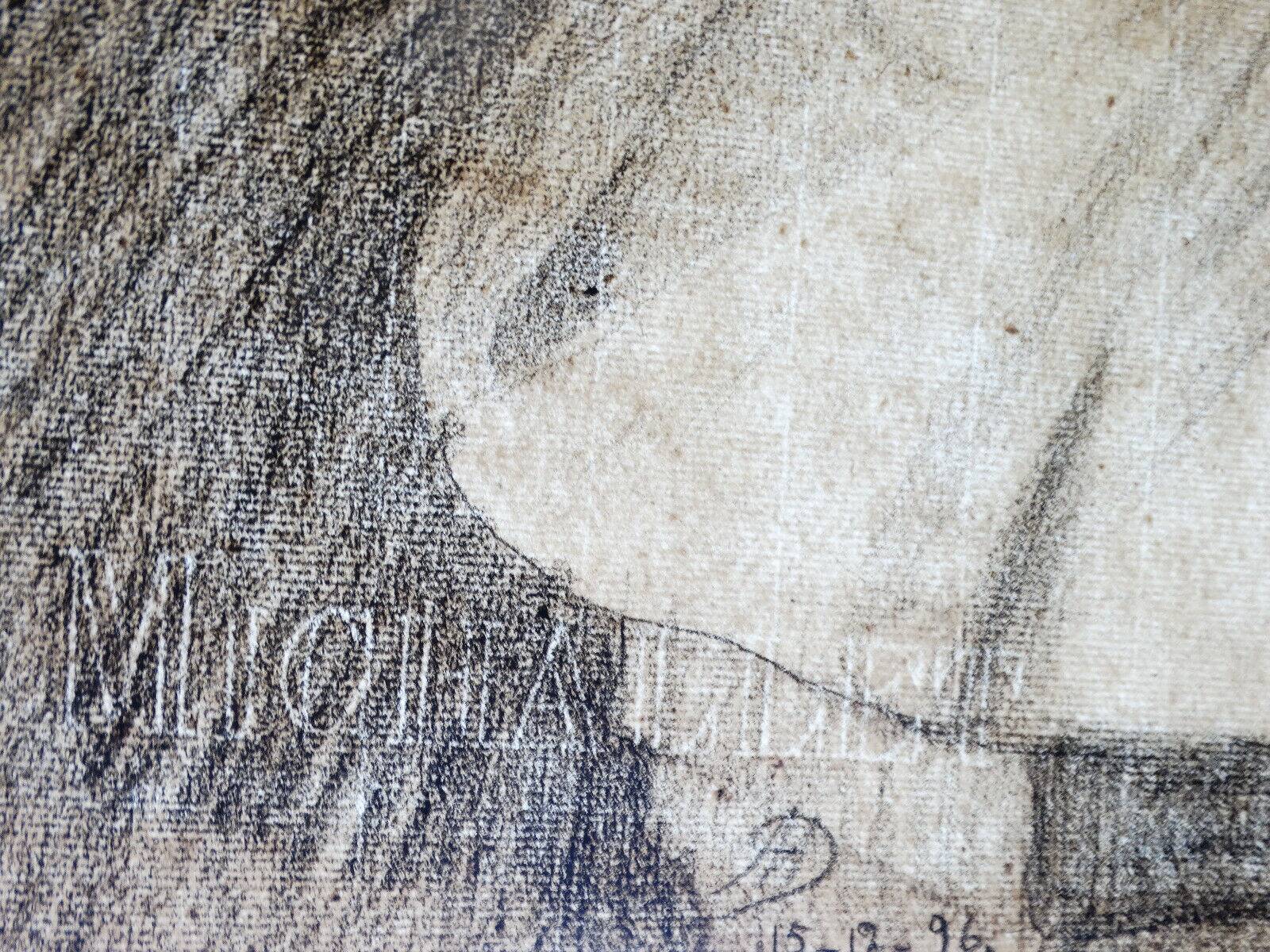 Drawing of the bust of a young man by Andrea Della Robbia