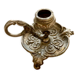 Brass cellar rat candle holder