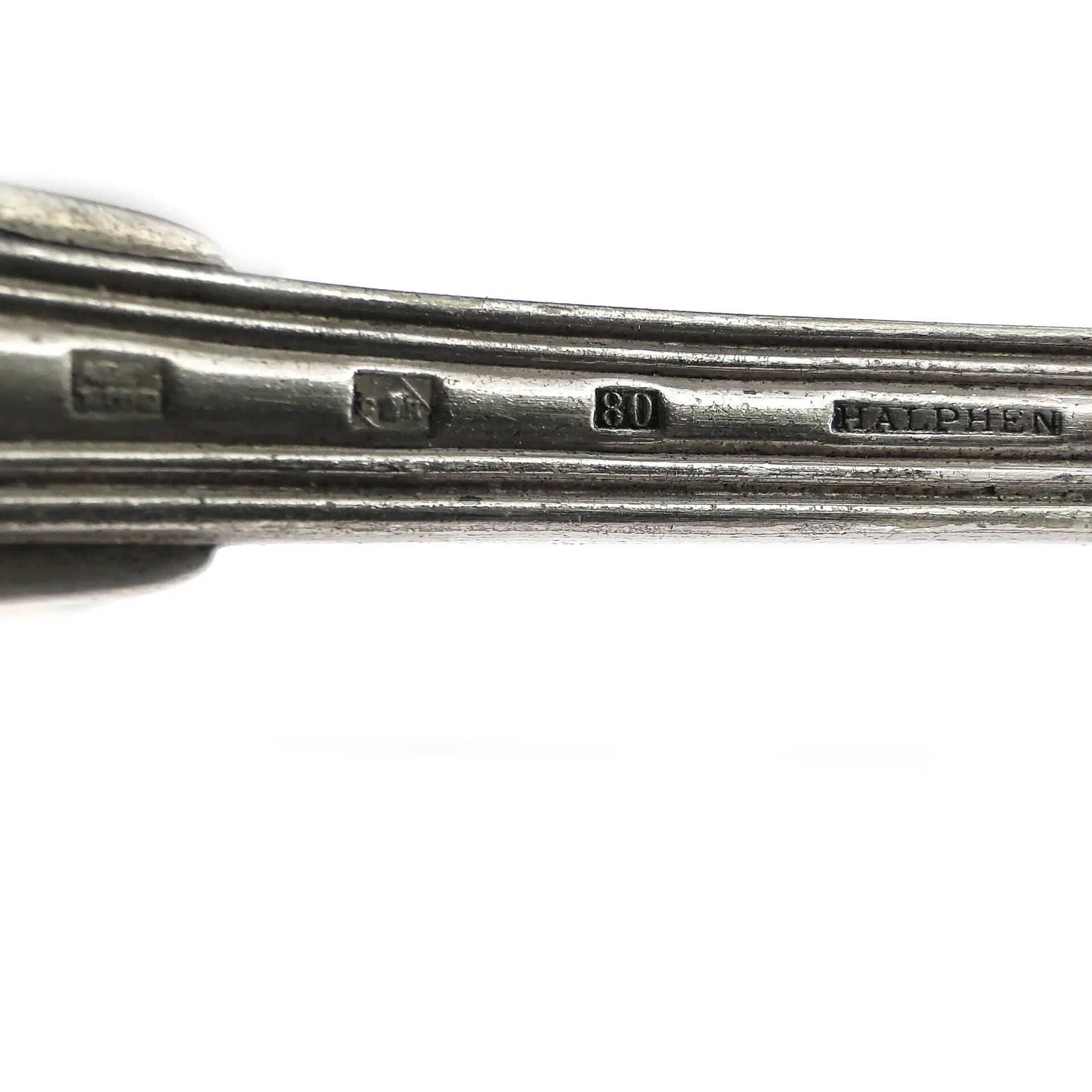 Art Deco cake server, silver-plated alpacca, Halphen, France, 1920s