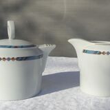 Sugar bowl and milk jug porcelain Létang & Rémy