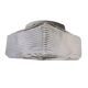 Square mid century clear ribbed glass flush mount light fixture lamp 1960s