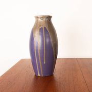 Large Art Deco glazed ceramic vase, by Léon Pointu, Puisaye stoneware.