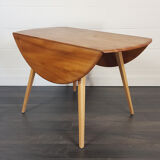 Ercol round drop leaf dining table, 1960s