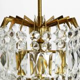 Lustre XL en cristal et laiton par Vereinigte Werkstätten