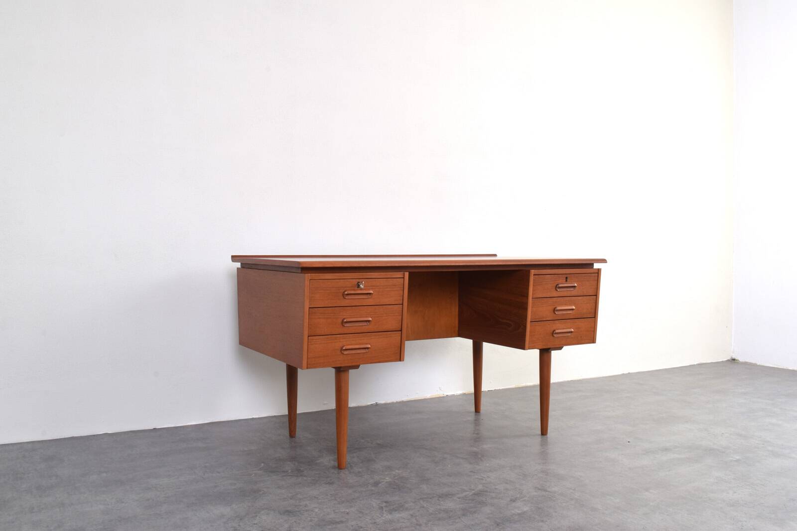 Mid-Century Danish Teak Executive Desk, 1960s.