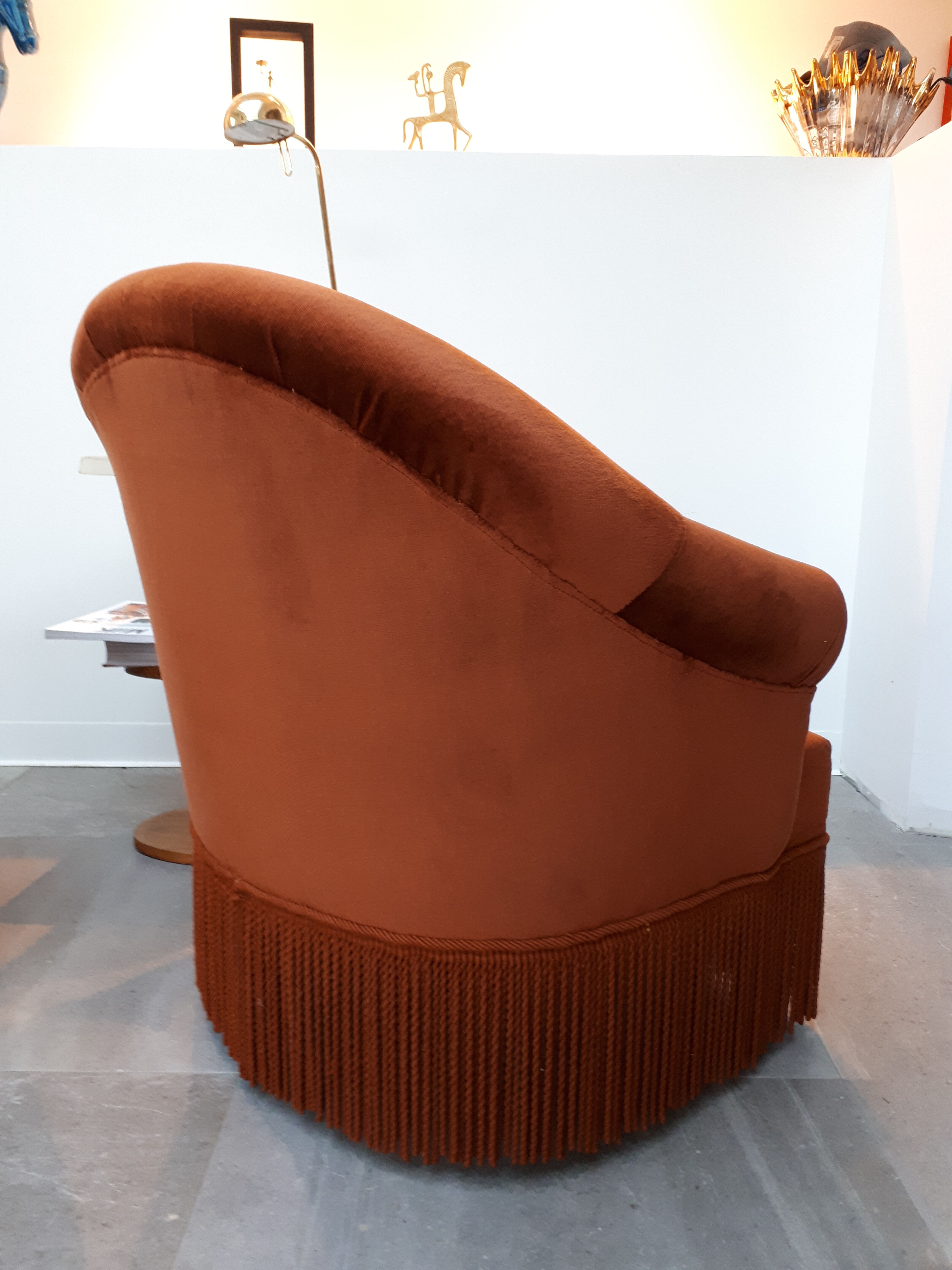 Pair of armchairs toads velvet