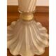 1990s Italian Venetian White and Gold Murano Glass Style Coffee Table