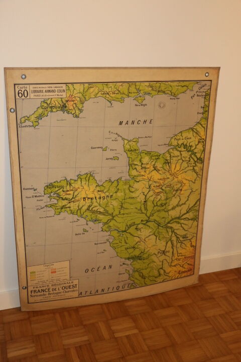 Old school card (large cardboard format) FRANCE DE L'OUEST