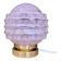 Vintage art deco globe table lamp in pink and gold Clichy glass