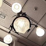 Degué 4-light Art Deco chandelier Width 62 cm Height 93 cm