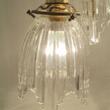 Pair of glass pendant lights