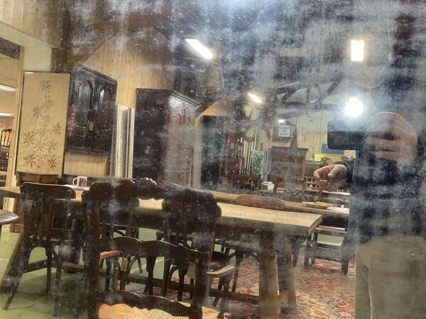 Miroir XIXème encadrement en bois, dans son jus - 1m79x87cm