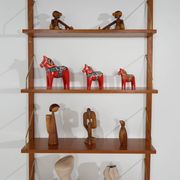 Modular shelving, teak veneer, Denmark, 1970s
