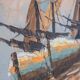 Boat on the water, 2000s, acrylic on canvas