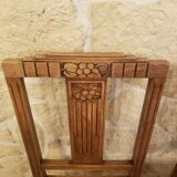Lot of 4 old wooden wooden chairs made of art deco