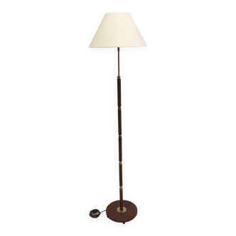 60s floor lamp in teak and brass