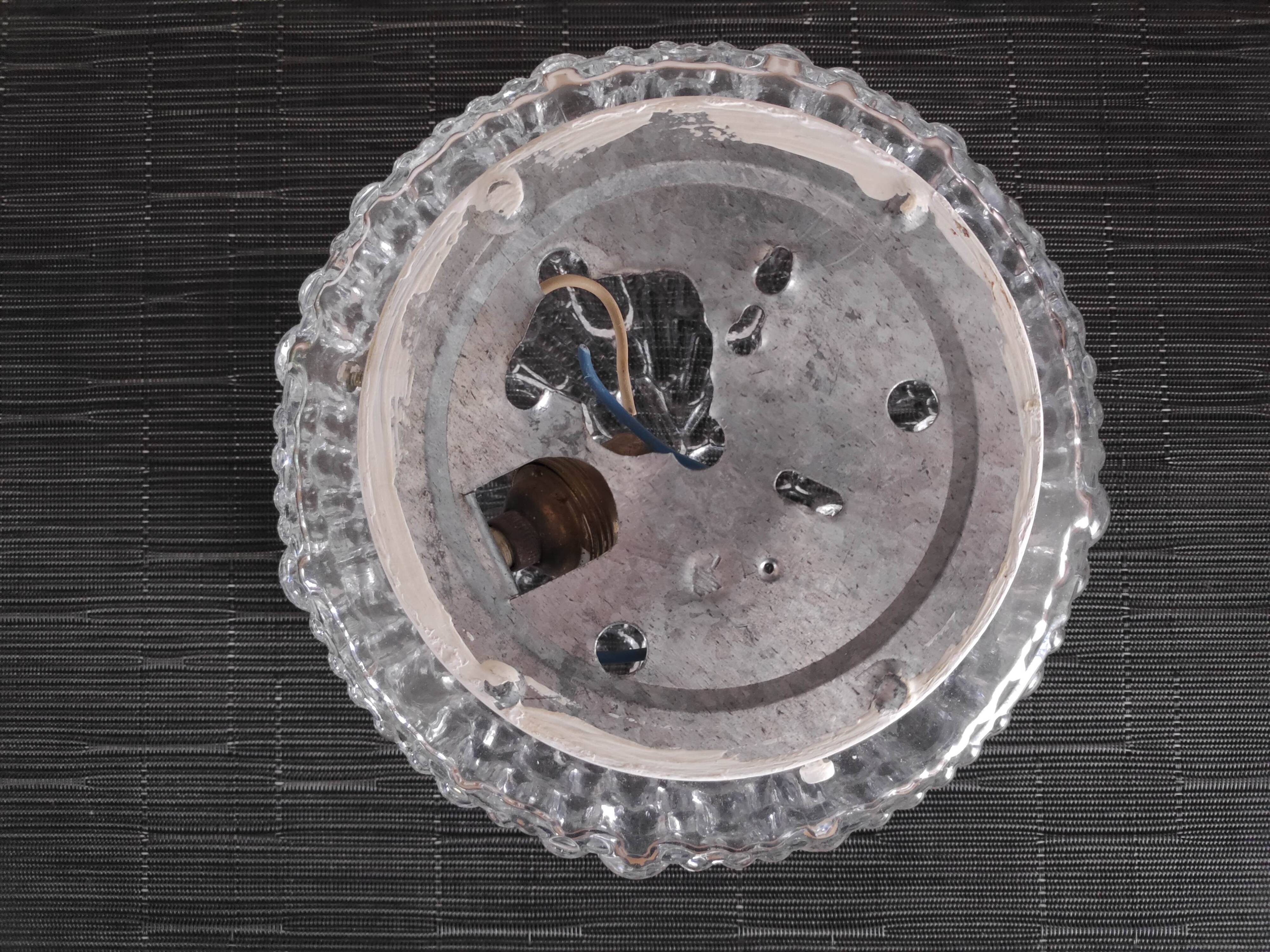 Round glass ceiling light