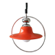 Lampe suspendue moderne orange brillante du milieu du siècle, années 1960