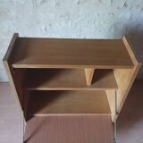 Vintage secretary 1960s inclined design light wood compass feet