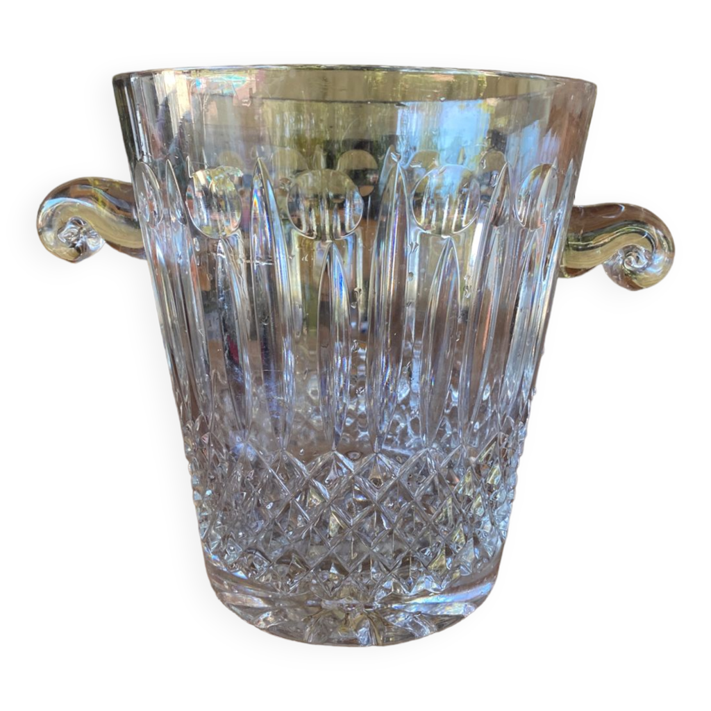 Broc Période Art Déco Cristal Taillé Cerclé Argent Massif - L'écrin