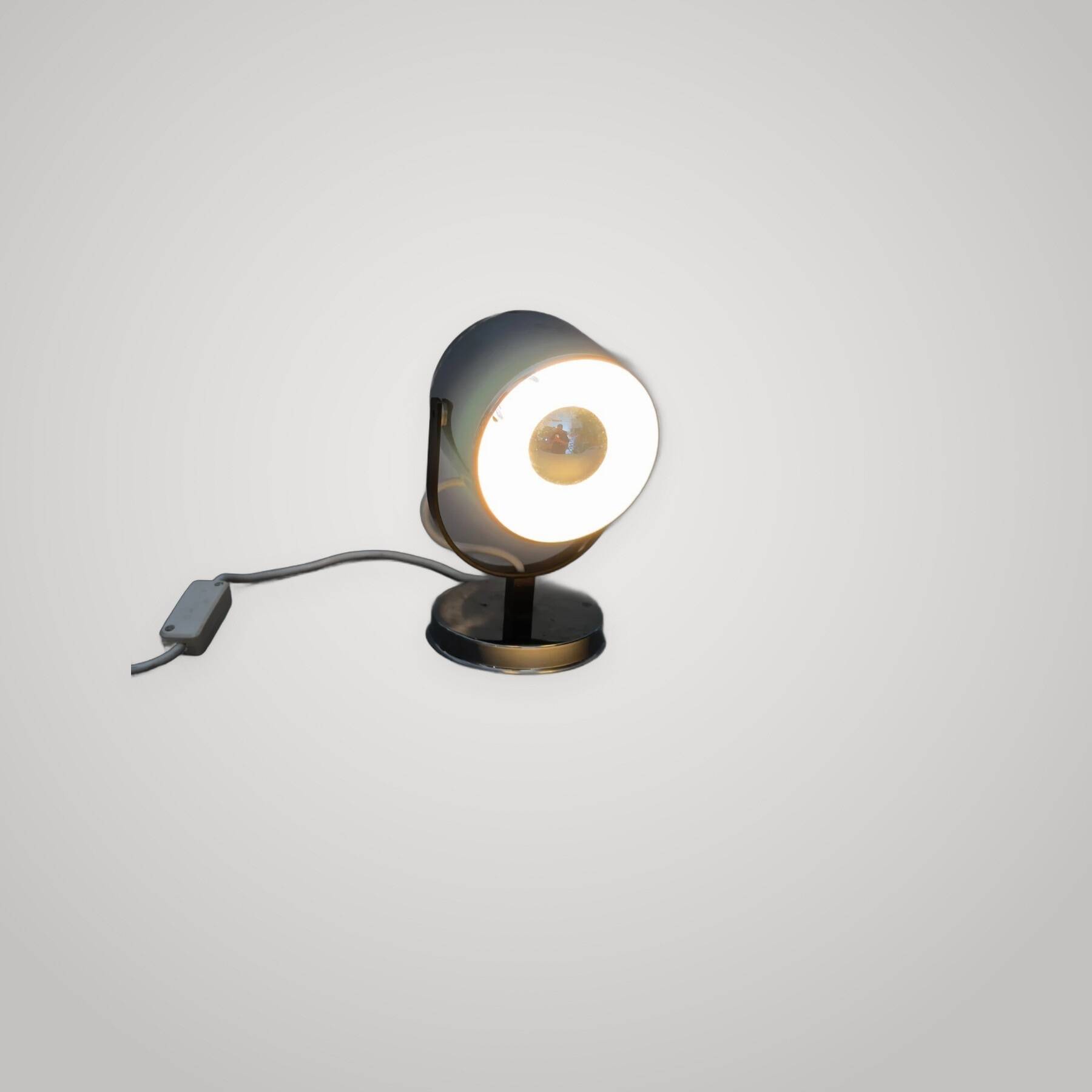 Reggiani Orb Table Lamp Metal Eye Modern Design Vintage 1970s
