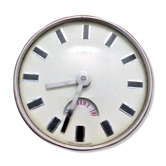 Advertising office clock from jacsam cuir by samy junior