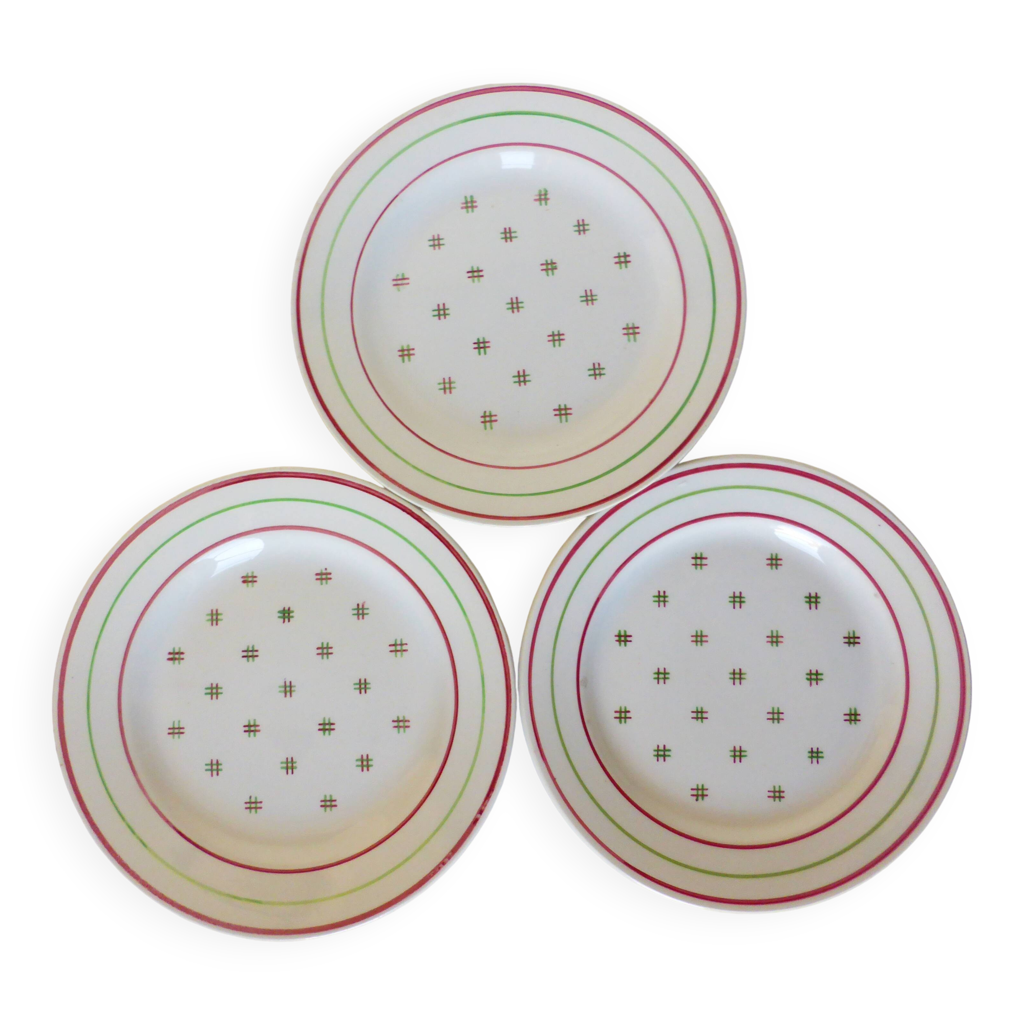 3 vintage dessert plates from the Luneville factory 2107113