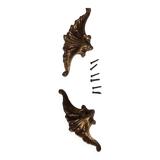 Set of two bronze handles