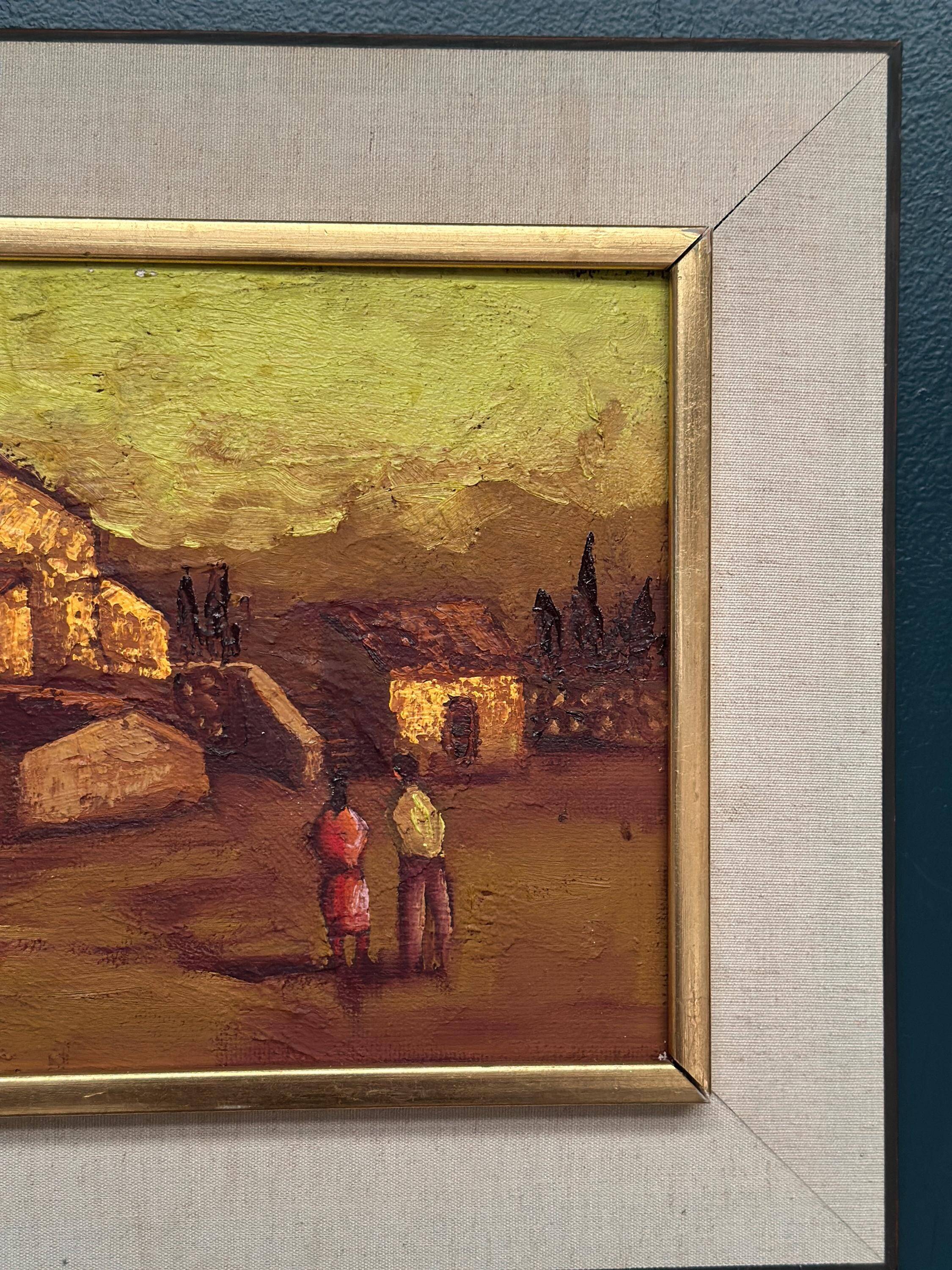 Original Swedish Oil on Panel – “Rural Landscape” – Signed –Vintage & Frame