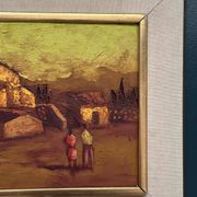 Original Swedish Oil on Panel – “Rural Landscape” – Signed –Vintage & Frame