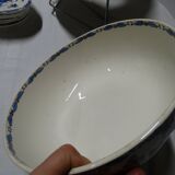 Gien. earthenware service part, rooster and peony model. 38 pieces