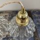 Trio of suspension in electrified chiseled glass to nine