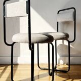 Pair of tubular chairs from the 60s
