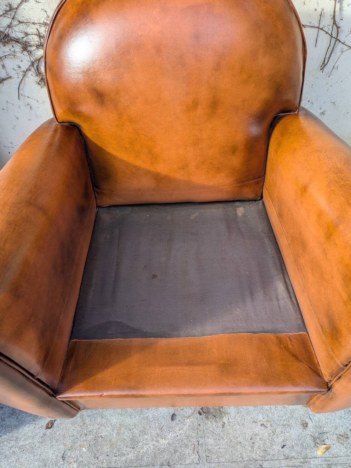 Fauteuil club en cuir