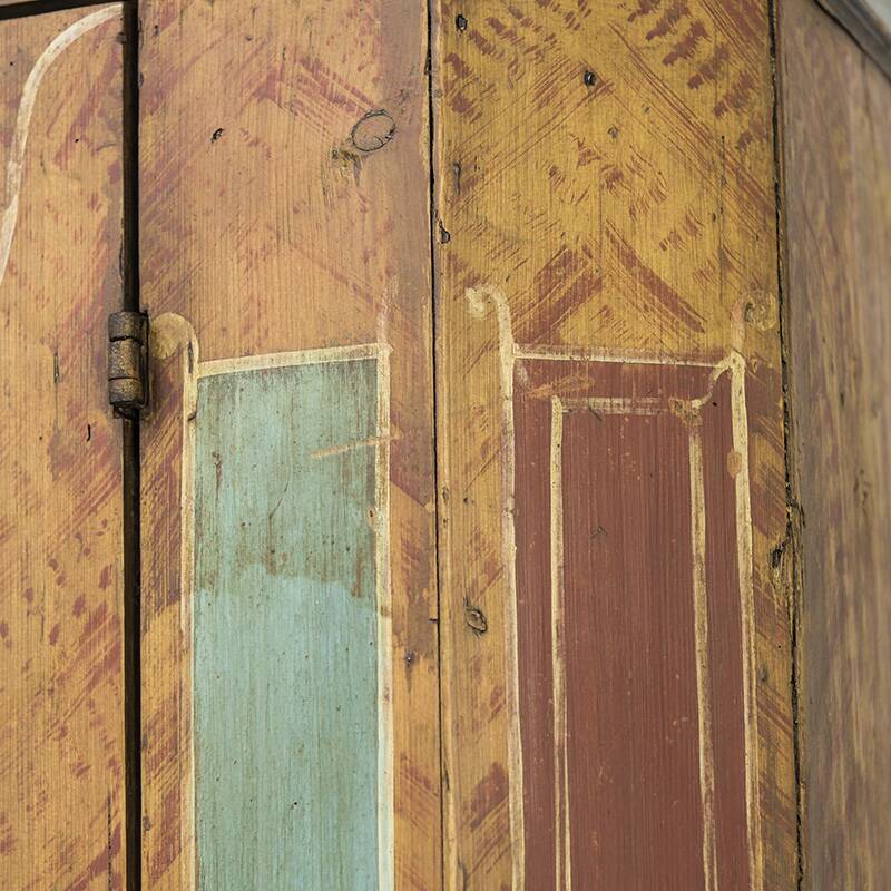 Painted Folk Art Bridal Cupboard 1764