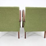 1940s Pair of Restored  Art Deco Armchairs in Boucle , Czechoslovakia