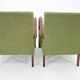 Paire de fauteuils art déco restaurés des années 1940 à boucle, tchécoslovaquie