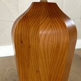 Mid Century Scandinavian pine table lamp 70's design minimalist