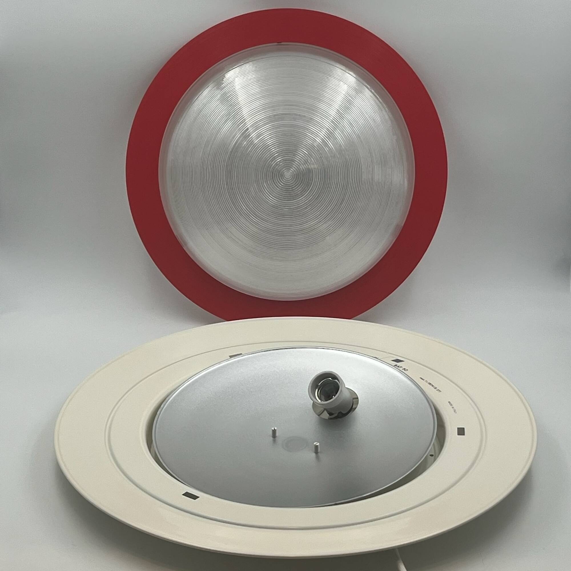 Luci Milano 'Sat 50' Flush Mount Lamp - Futuristic Design New Old Stock 80s