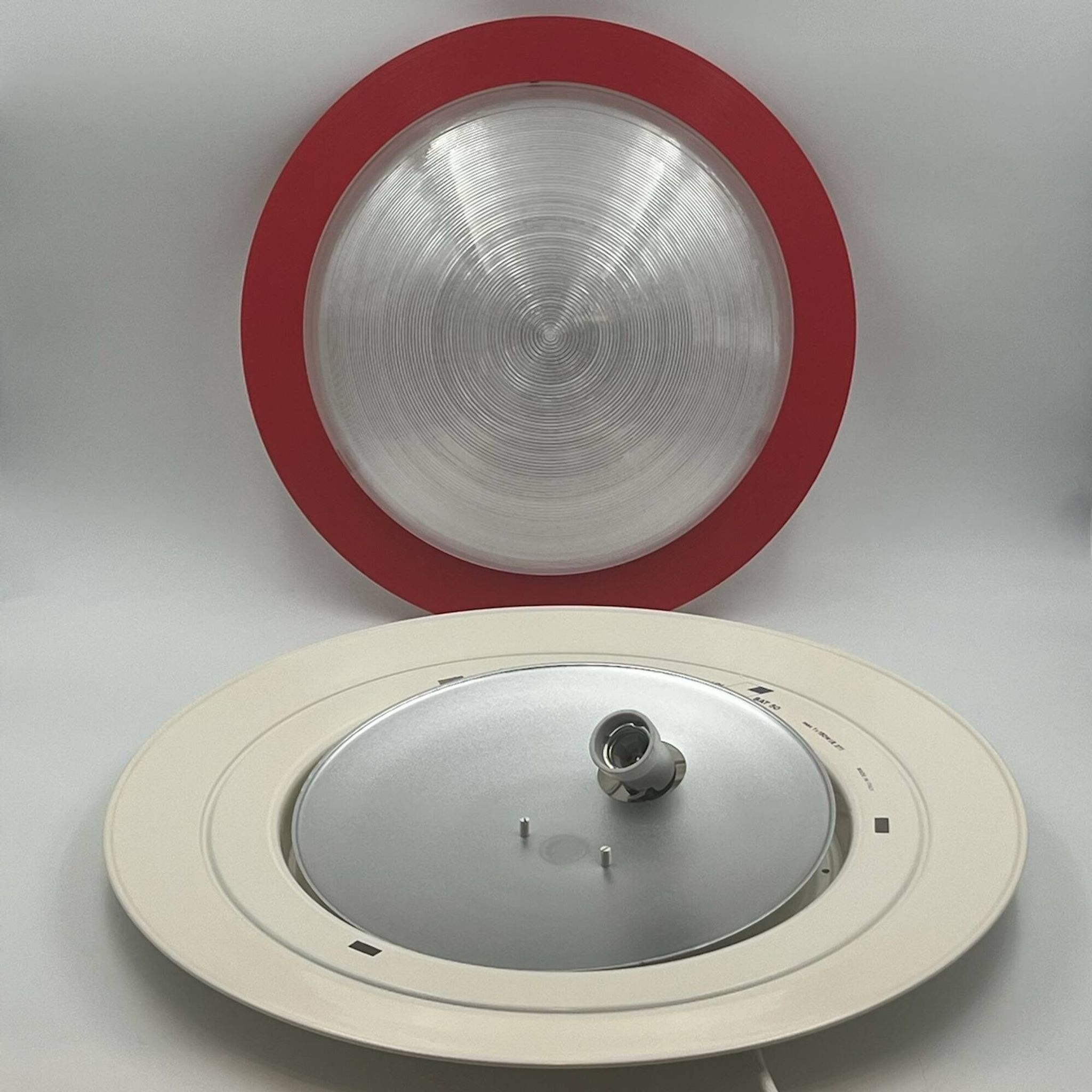 Luci Milano ‘Sat 50’ Flush Mount Lamp - Futuristic Design New Old Stock 80s