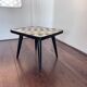 Mid-century wood and ceramic mosaic side table, 1950s