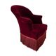 Vintage burgundy armchair / single armchair / fringed armchair
