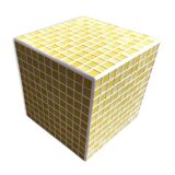 Glass mosaic tile side table