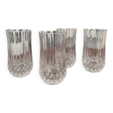 Set of 4 cut crystal glasses | Vintage water or whiskey glasses