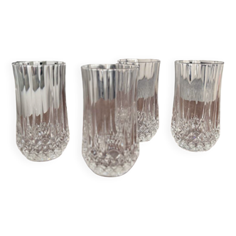 Set of 4 cut crystal glasses | Vintage water or whiskey glasses