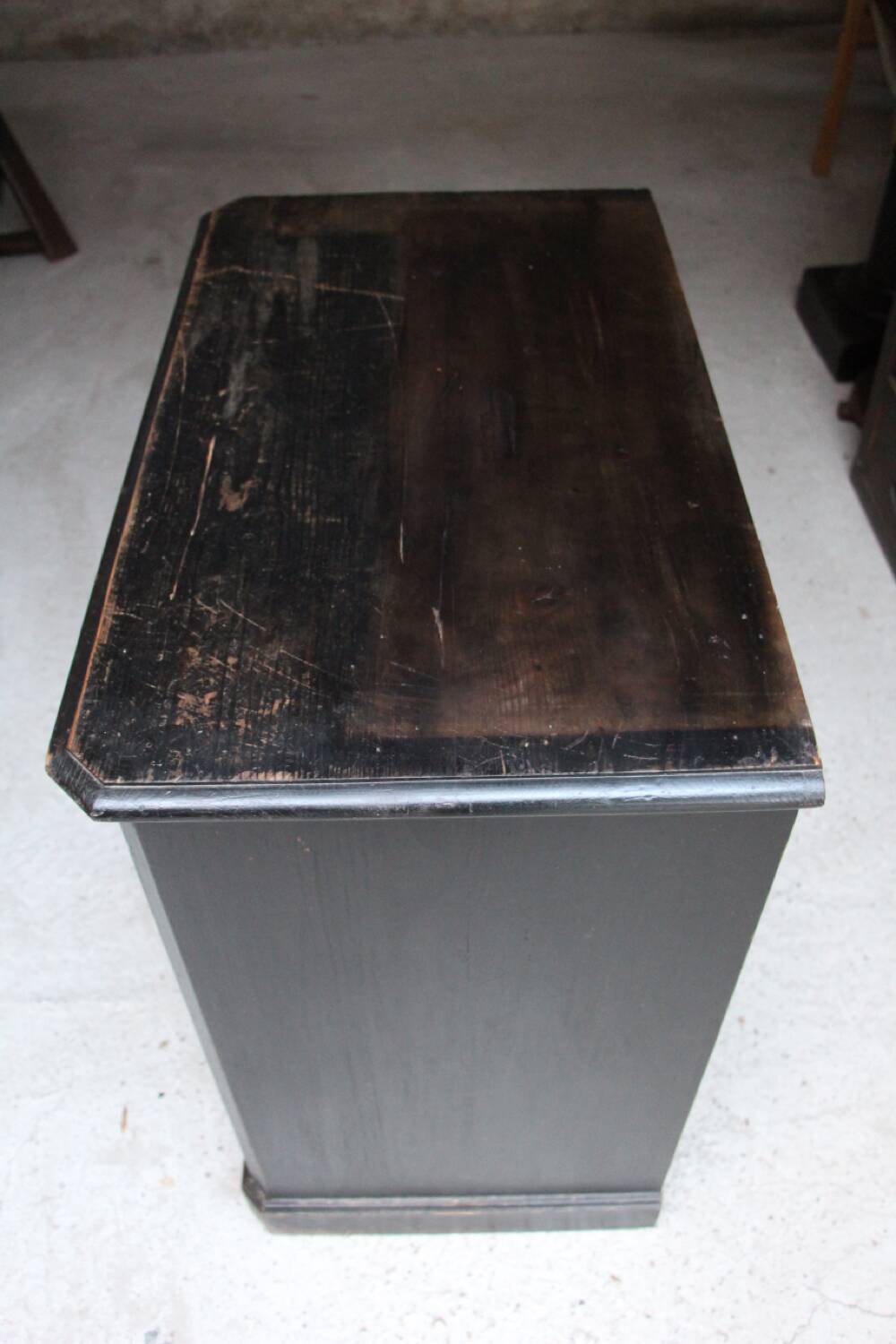 Blackened wood jam maker sideboard 19th Parisian style