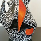Vase design géométrique signé Le Vaucour Vallauris