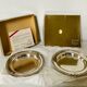 Christofle / galia trays in hallmarked silver metal in their case